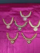 Stone-Decorated Varalakshmi Padham & Hastam Idol Accessories