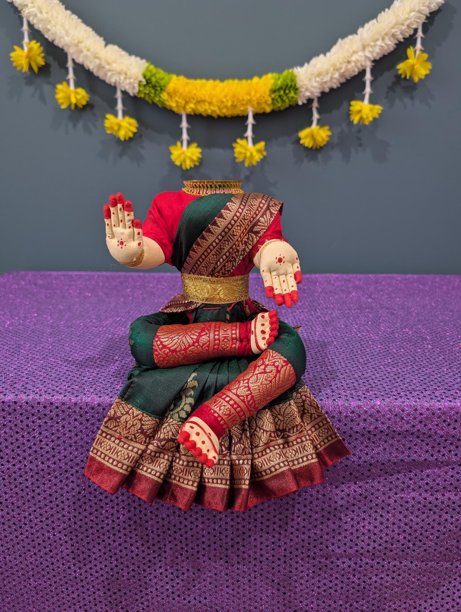 Compact Dressed Varalakshmi Ammavaru Pooja Doll (Small)