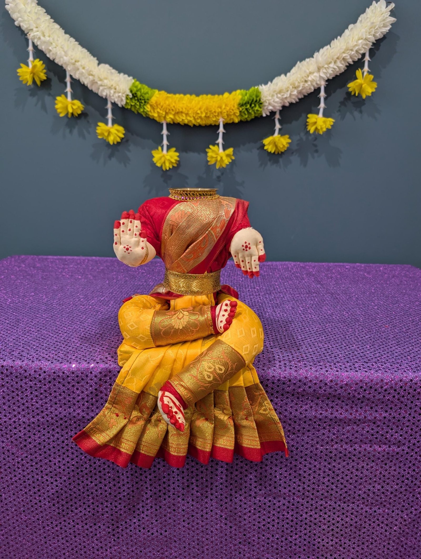 Compact Dressed Varalakshmi Ammavaru Pooja Doll (Small)