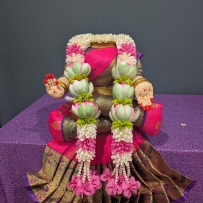 Artificial Lotus Mala Garland for Varalakshmi & Deity Idols