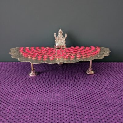 German Silver 108 Lotus Ashtothram Stand with Lakshmi Idol
